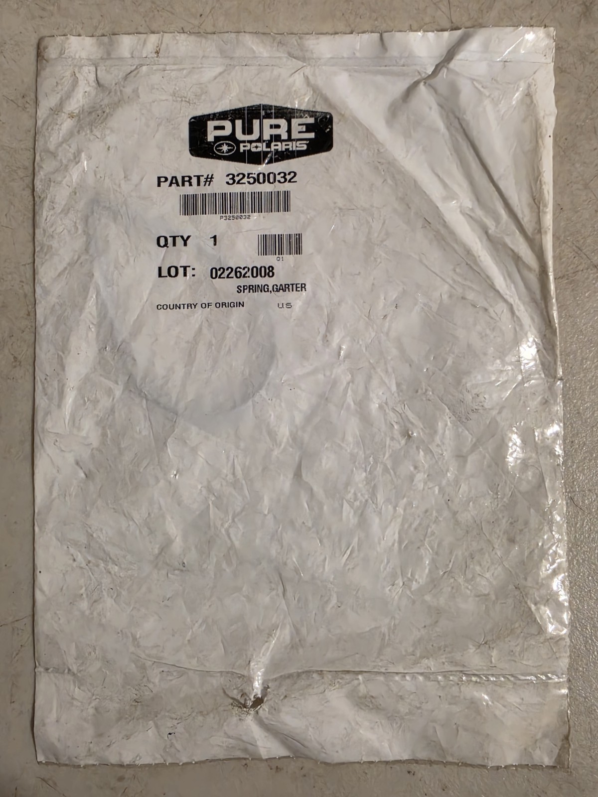 Polaris 3250032 Spring Garter New Genuine OEM