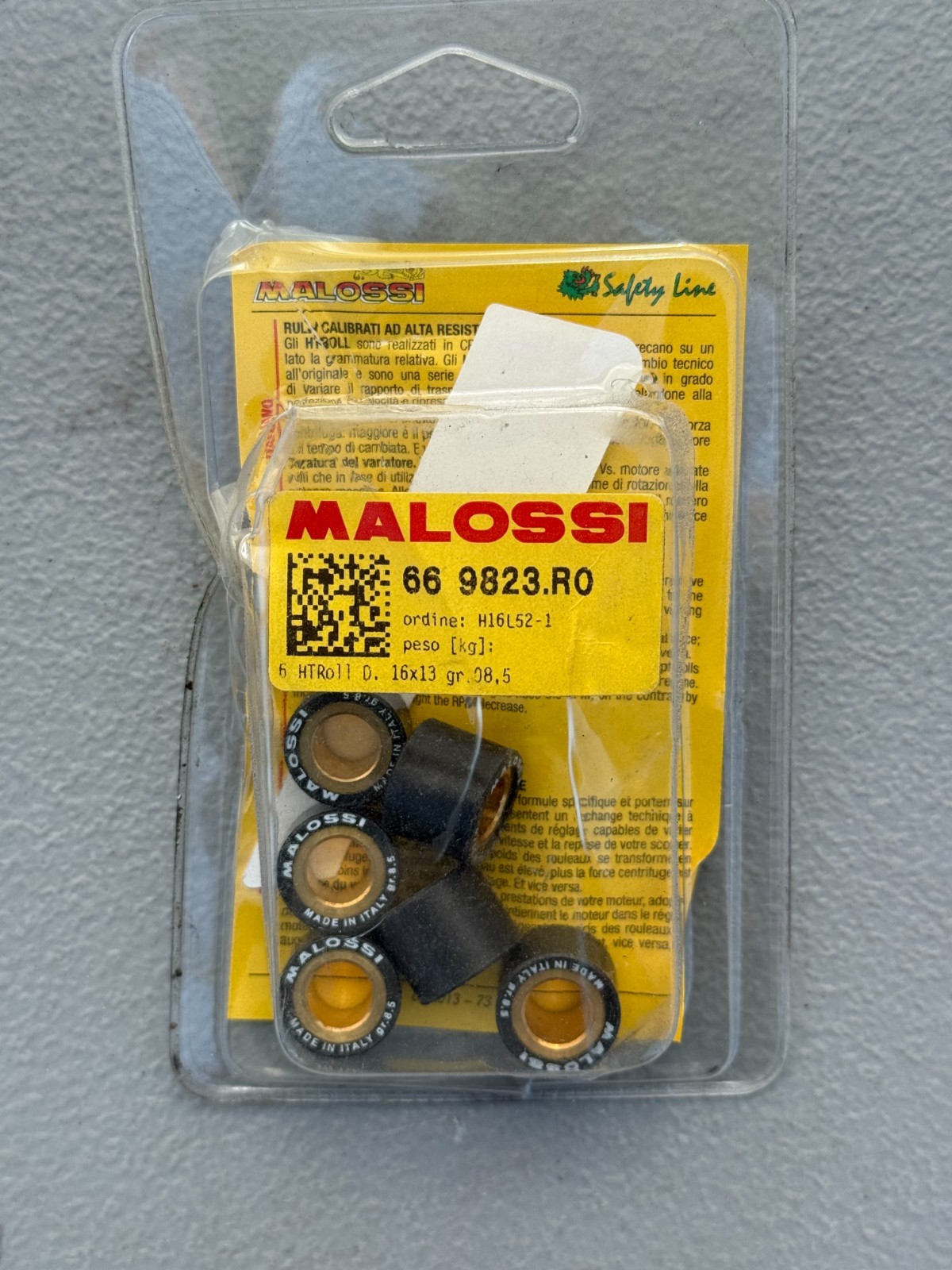 malossi 16×13 variator rollers weights – 8.5 gram