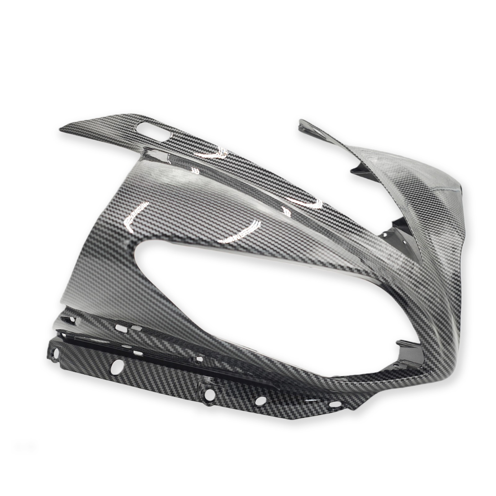 Carbon Fiber Pattern Front Upper Headlight Fairing For Yamaha YZF-R1 2009-2012