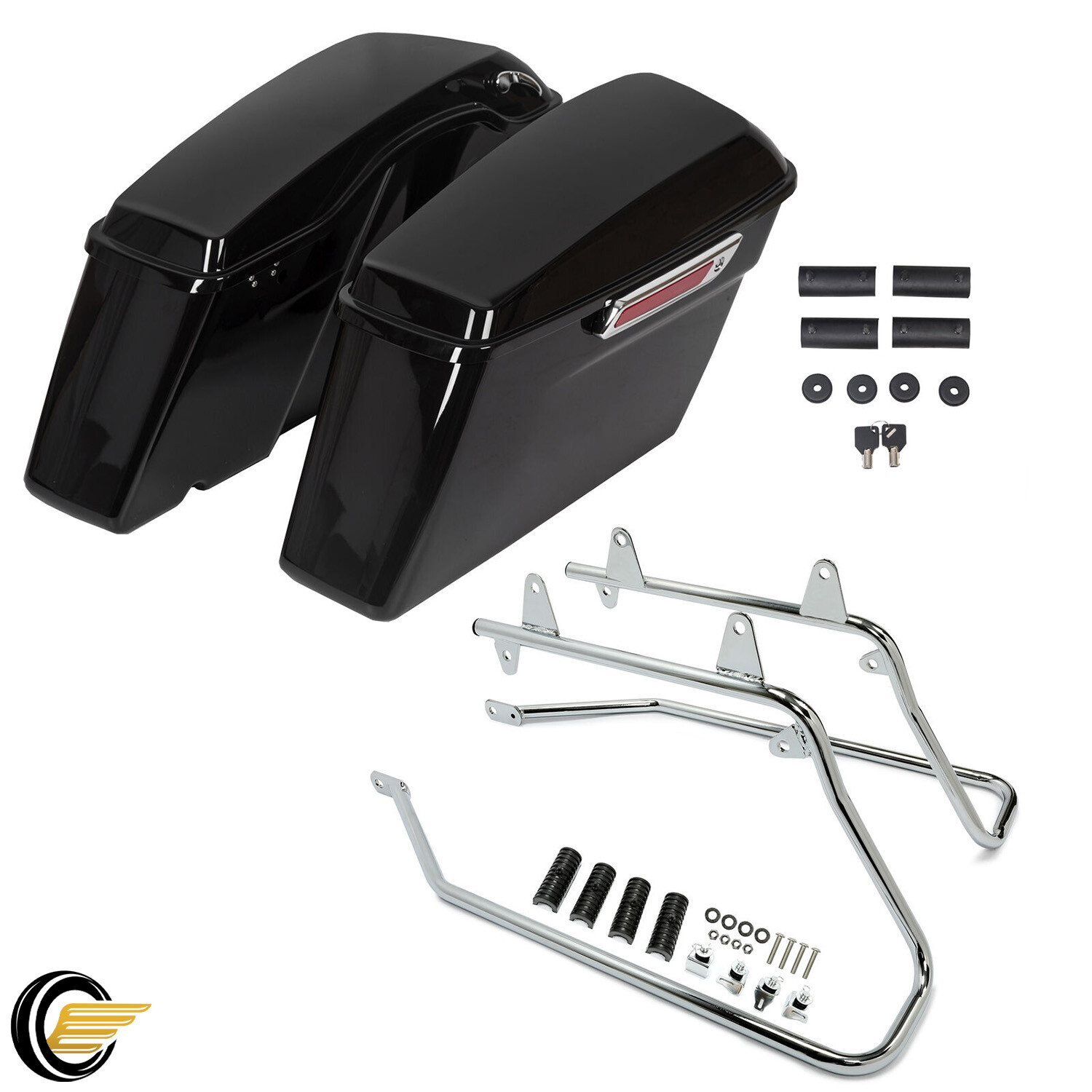 Hard Saddlebags Saddle Bags Conversion Bracket For Harley Softail Fatboy 84-2017