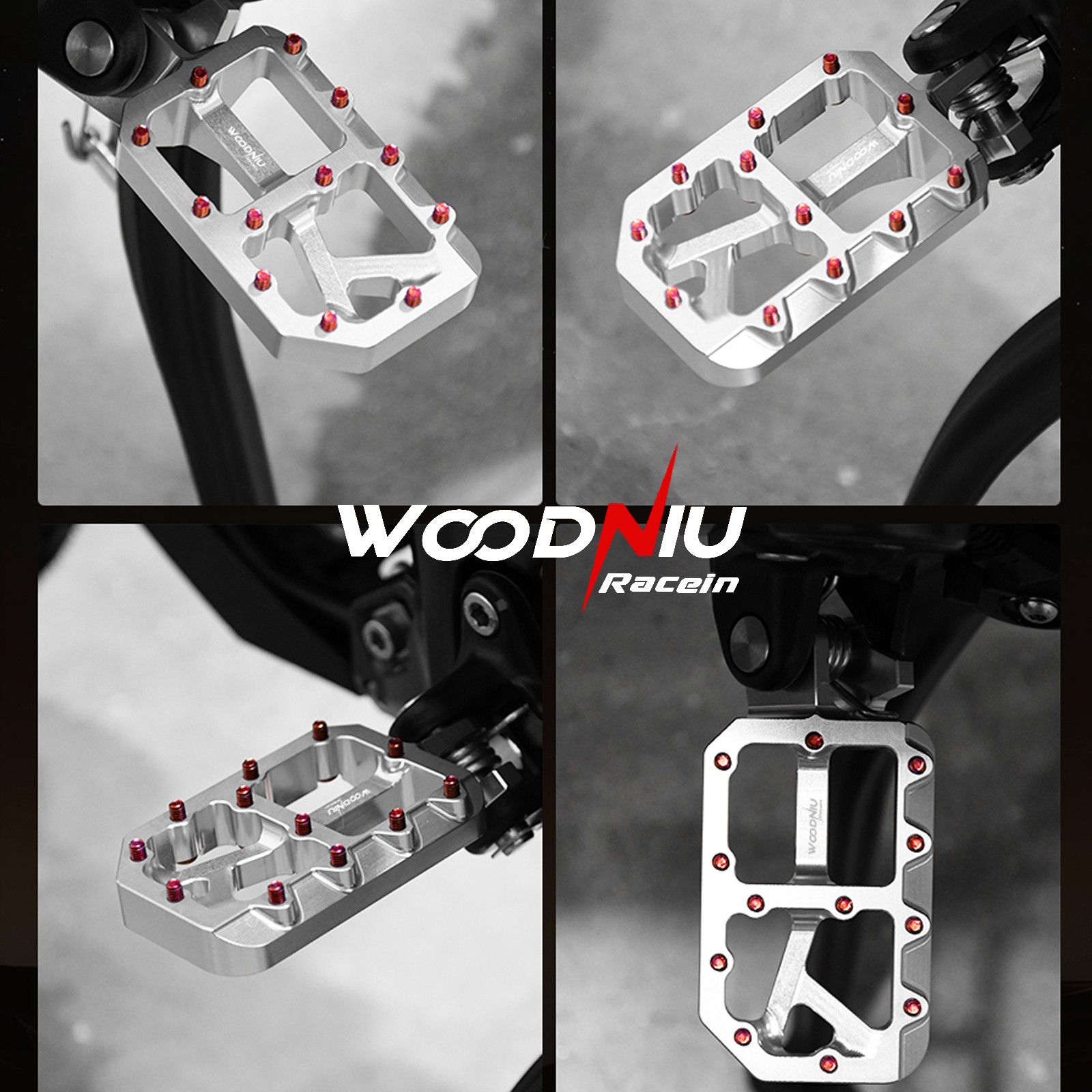 CNC Aluminum Alloy Foot Pegs for Surron Ultra Bee Pedal Anti-slip Spikes Footpeg