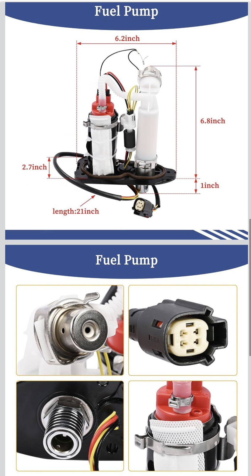 75305-07A 75268-07F Fuel Pump Compatible with Harley Davidson Sportster 883 1200