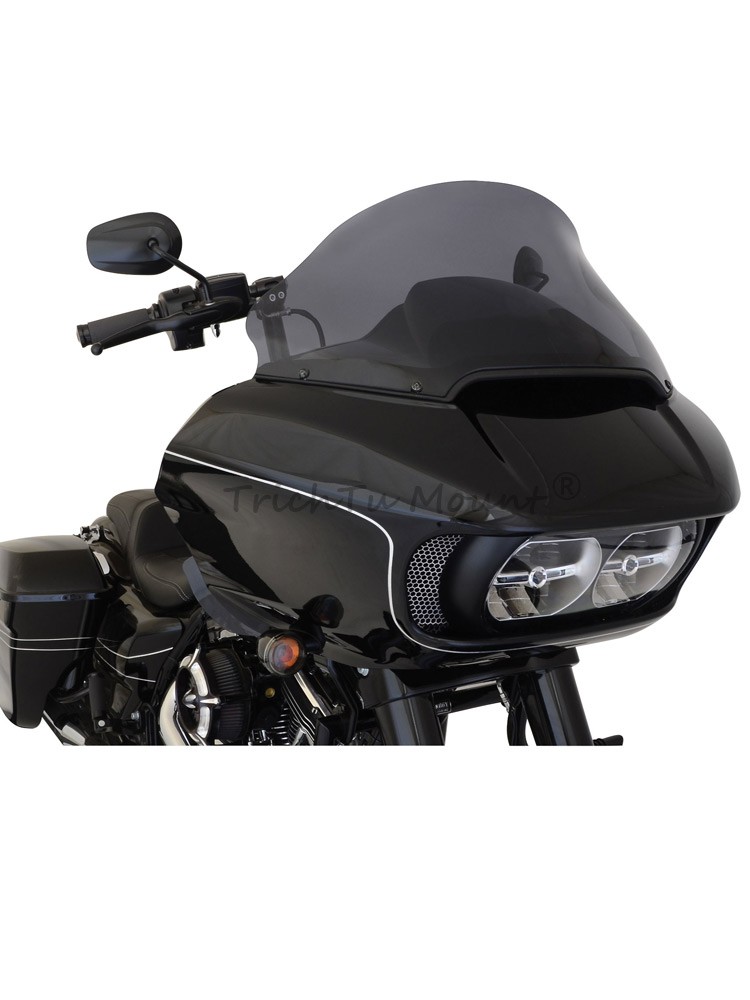 Black 13″ Wave Windshield Windscreen For Harley Road Glide FLTR FLTRX CVO 15-23