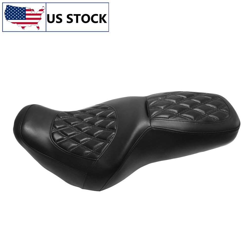 1997-2007 Diamond Pattern Driver & Passenger Seat For Harley Road King Models US