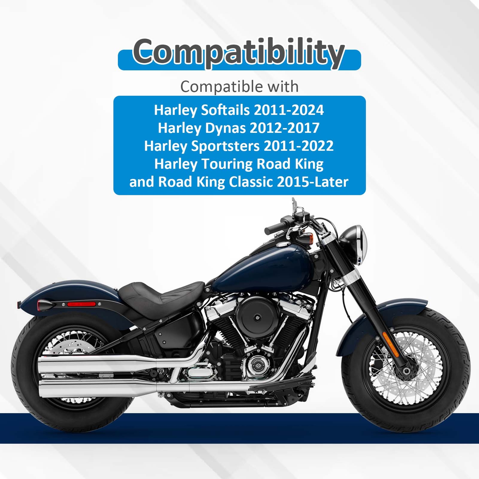 14″ Pre-Wired Ape Hanger Handlebar For Harley Sportster 883 1200 XL Dyna Softail