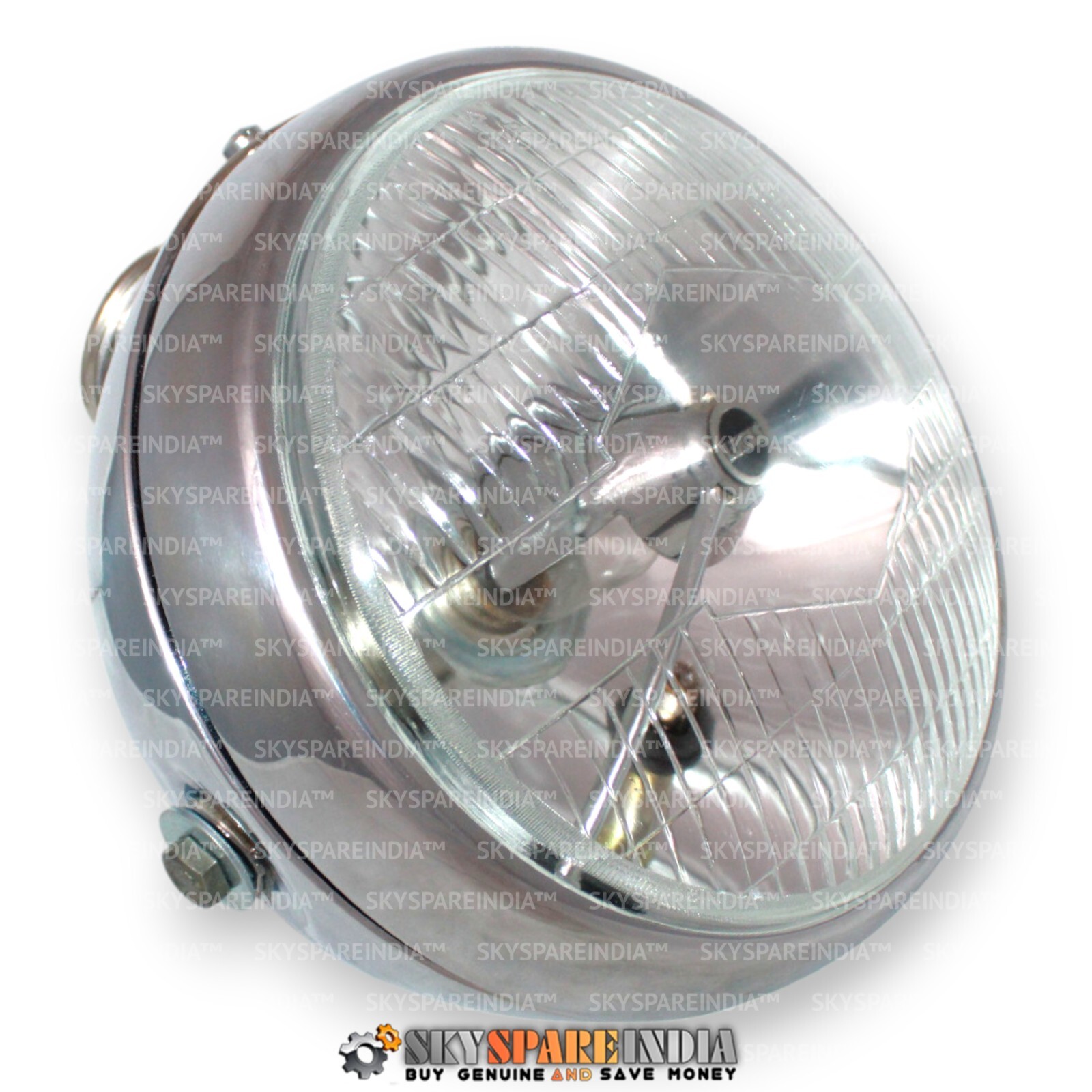 Lucas 7″ Tripod Headlight Assey Compatible With Royal Enfield BSA Norton Triumph