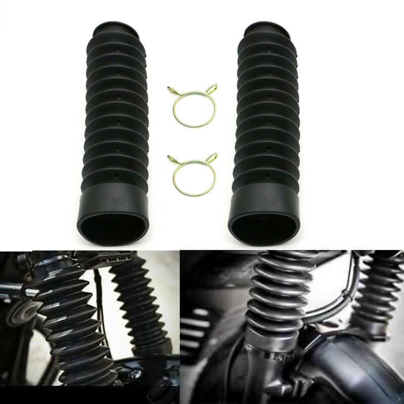2X Rubber Motorcycle Front Fork Anti Dust Cover Gaiter Boots Protector Sleeve