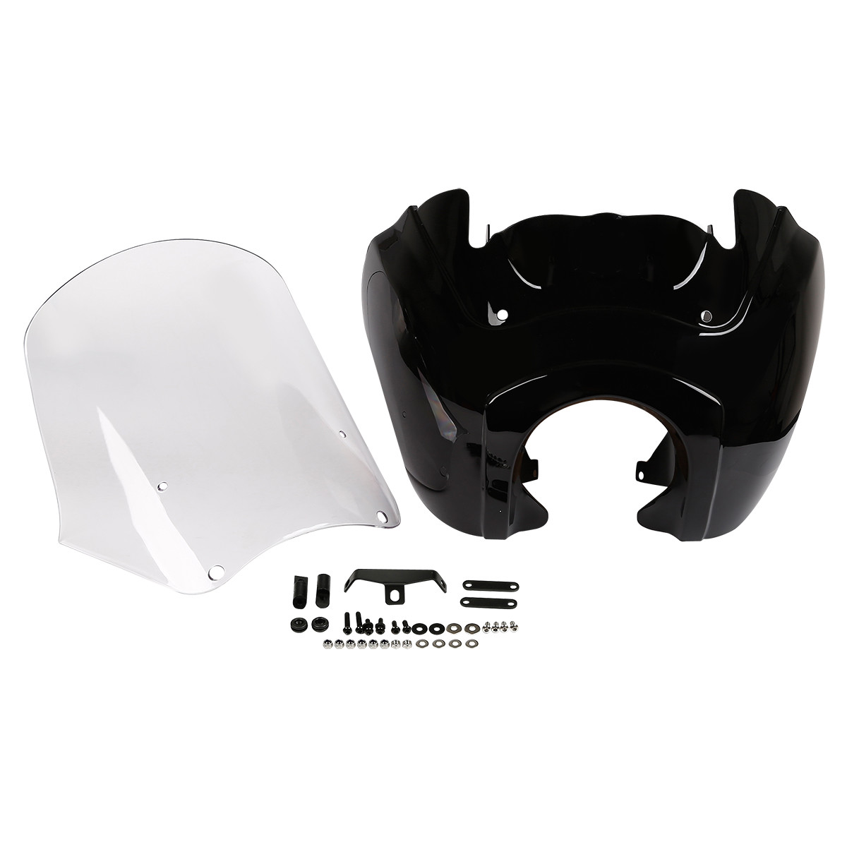 Front Upper Fairing w/ 15″ Windshield For Harley Dyna Street Bob FXDB 2006-2017