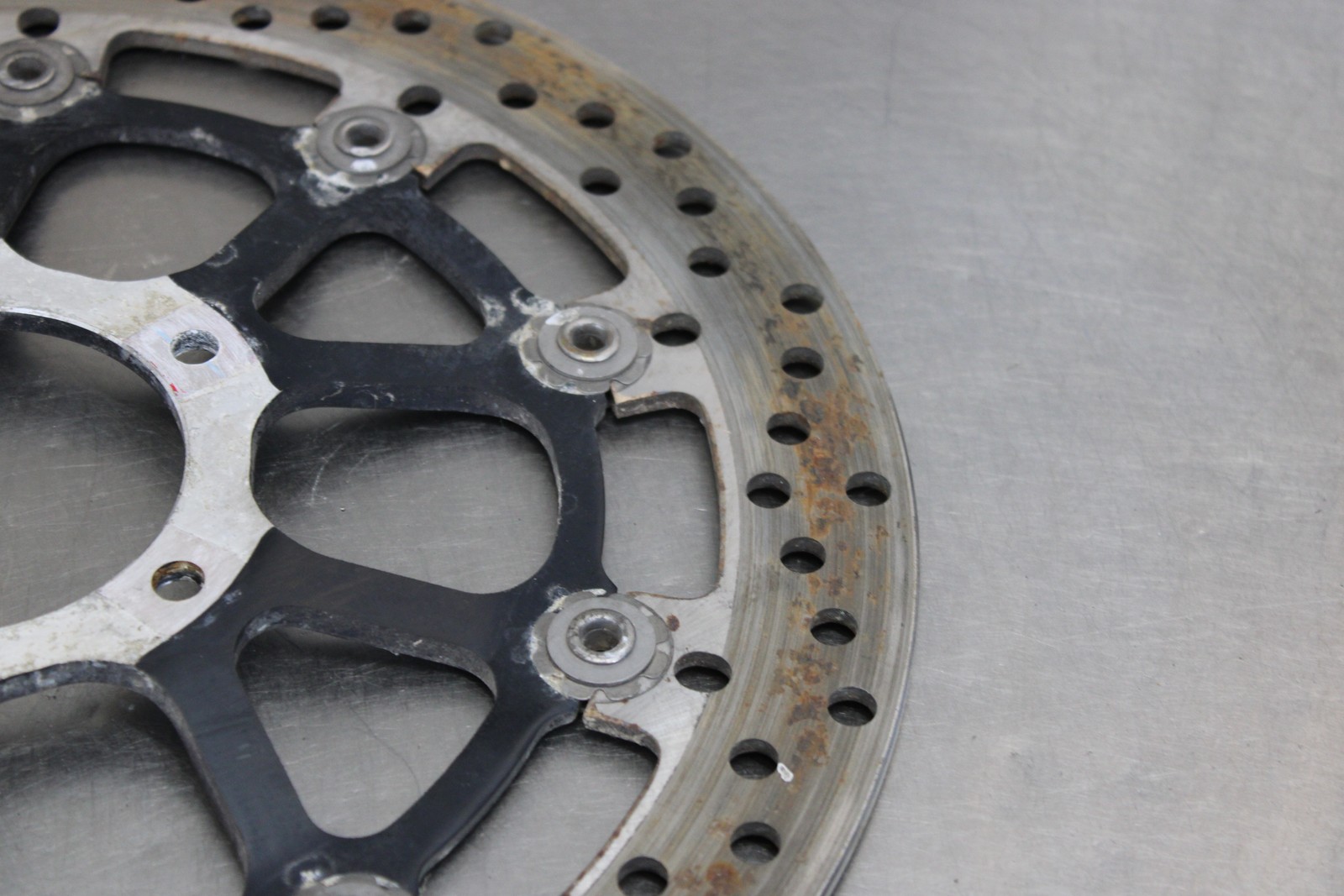 11-13 DUCATI 848 EVO FRONT LEFT RIGHT BRAKE ROTORS DISCS RUST