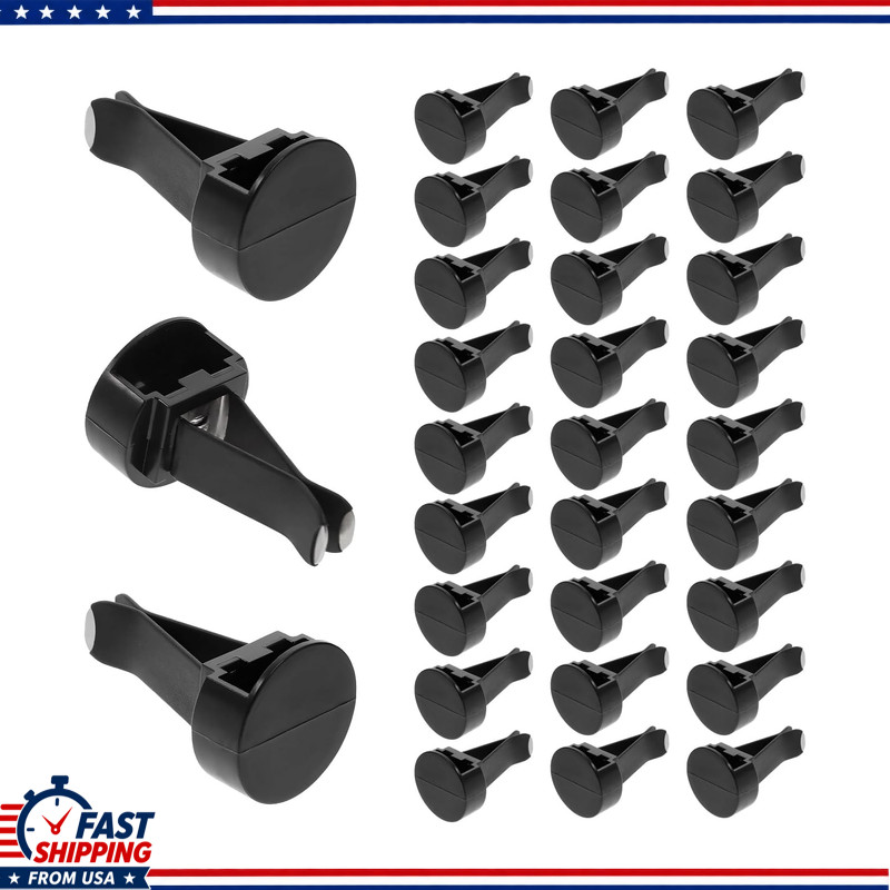 30 PCS Metal Air Vent Clips Round Plastic Slot Head Car AC Outlet