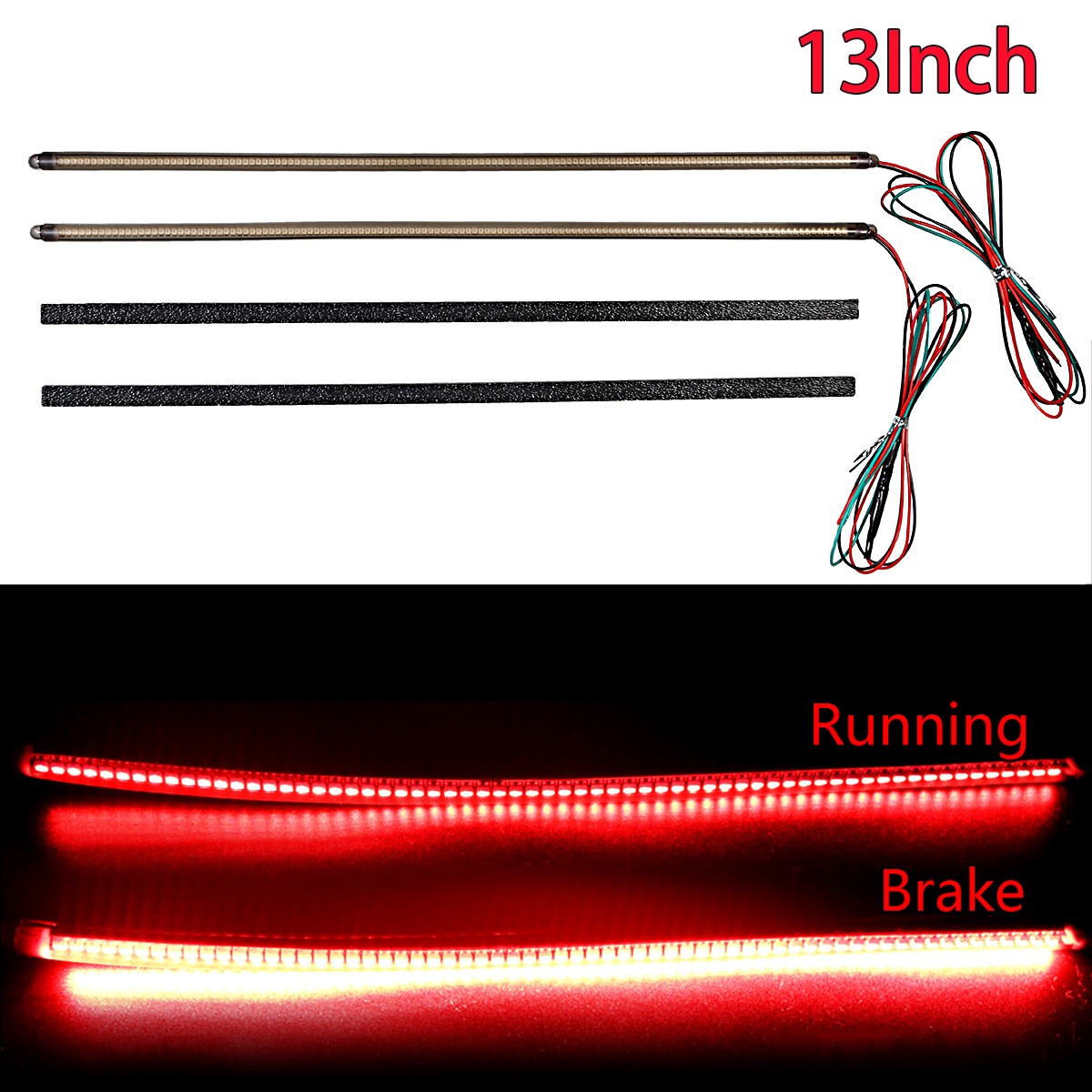 13″ LED Taillight Strip Kits For Harley Touring With Bagger Stretched Fender
