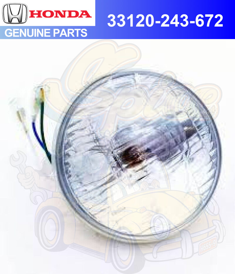 Honda HEADLIGHT UNIT CA175 CB100 125 CL100 125 CT90 125 SL100 125 33120-243-672