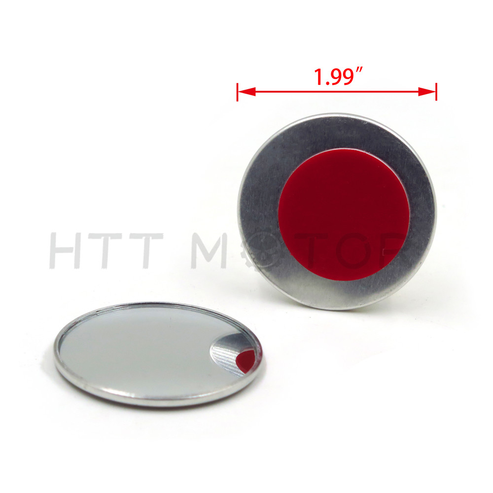 PAIR 2″UNIVERSAL ROUND STYLE CONVEX BACK/REAR TOW SIDE VIEW BLIND SPOT MIRROR