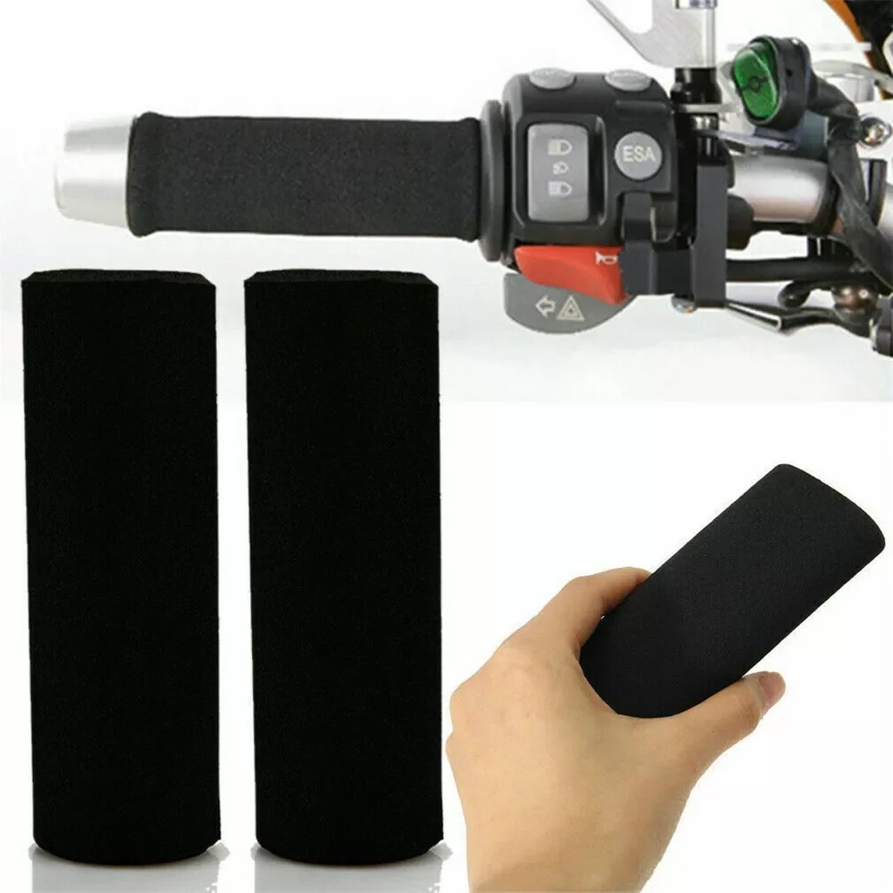 2pcs Grip Puppy Motorcycle Foam Anti-Vibration Comfort Handlebar Grip Cover