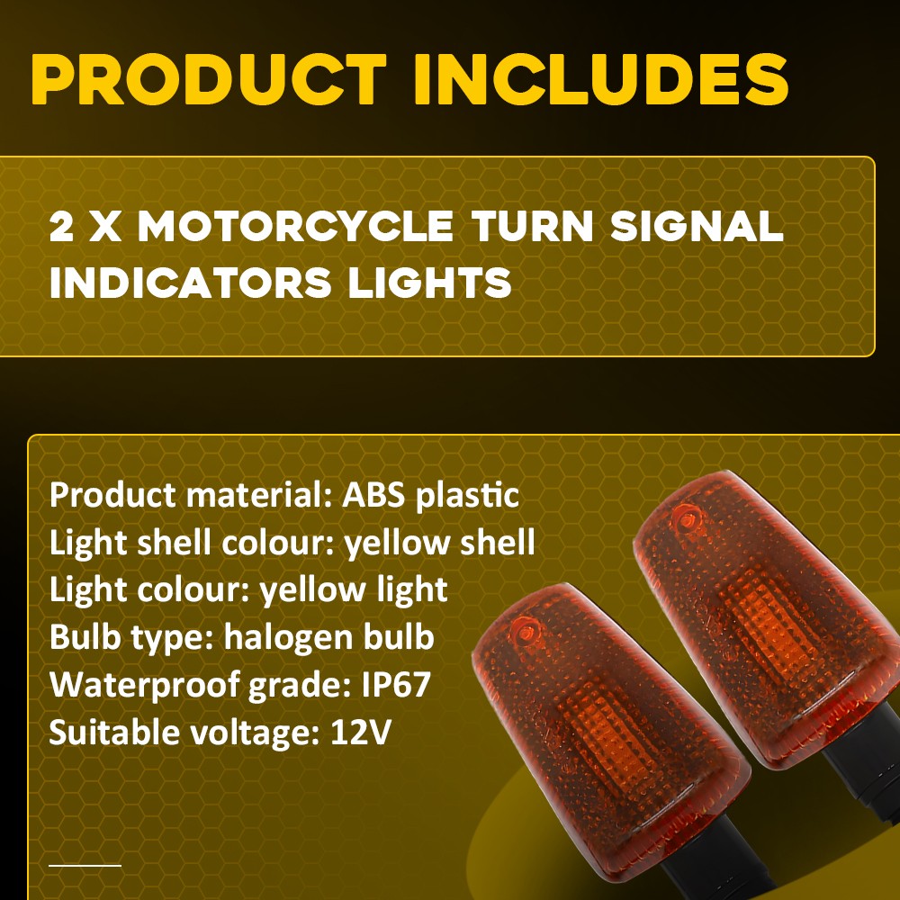 For Yamaha TW200 XT225 XT250 Turn Signal Light Lamp Pair Front/Rear Indicator 4x
