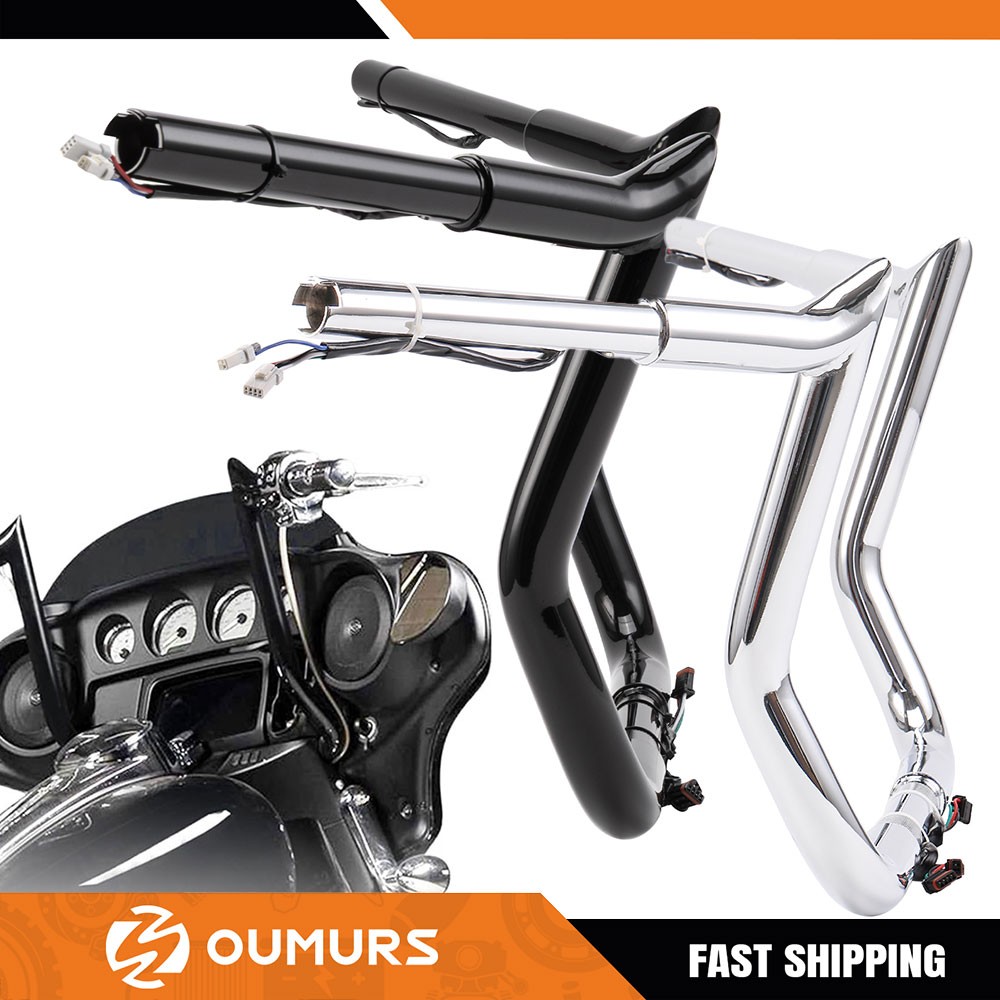 OUMURS Pre-Wired Meathook Bar Handlebar For Harley Street Glide Special 2014-202