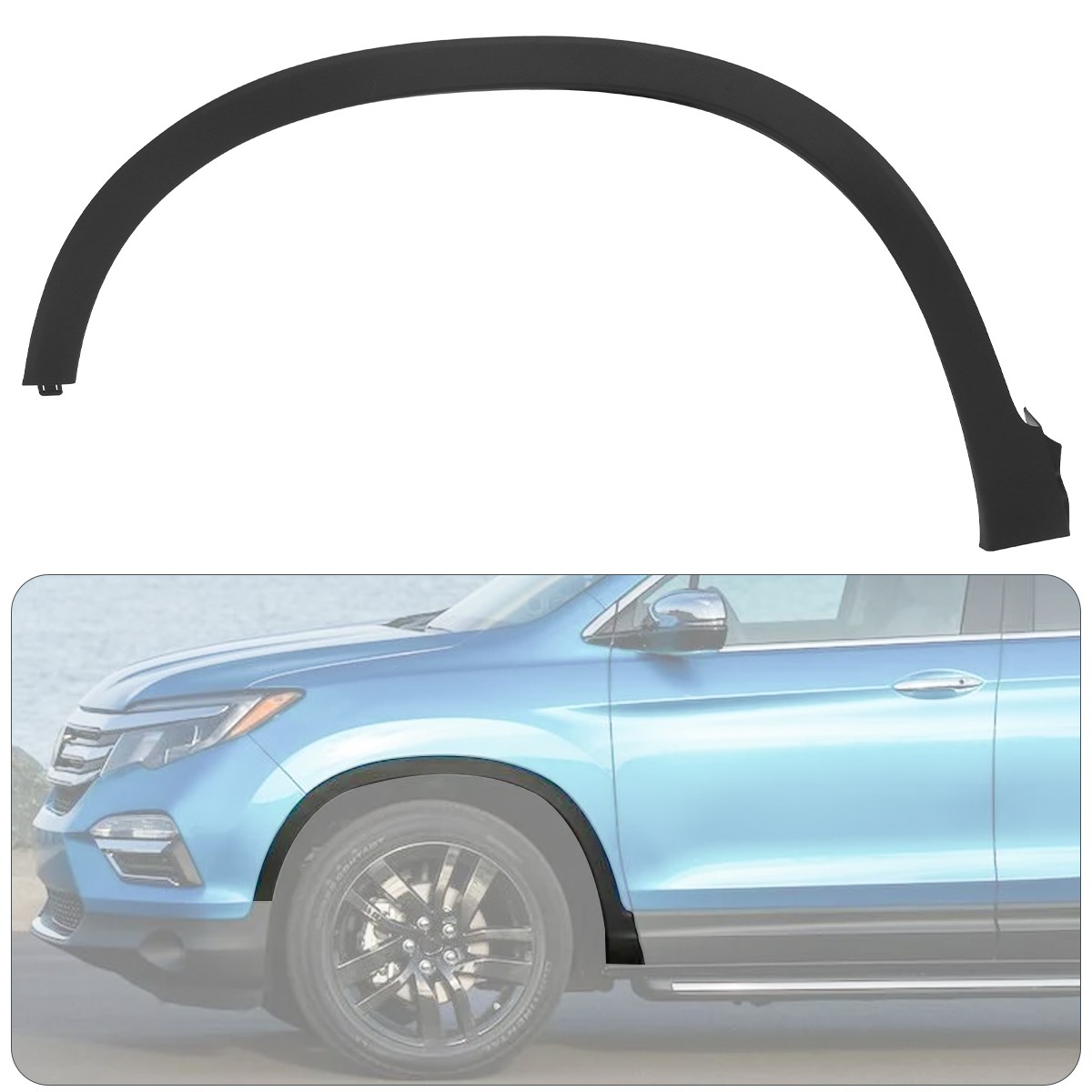 For 2016 -2022 FOR Honda Pilot Front LH Fender Flare Wheel Opening Molding Trim