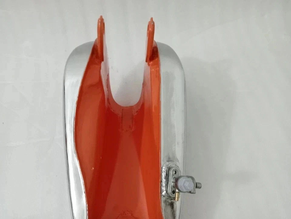 Yamaha XT TT 500 Polished & Orange Painted Aluminium Petrol Fuel Tank 1N5, 1977