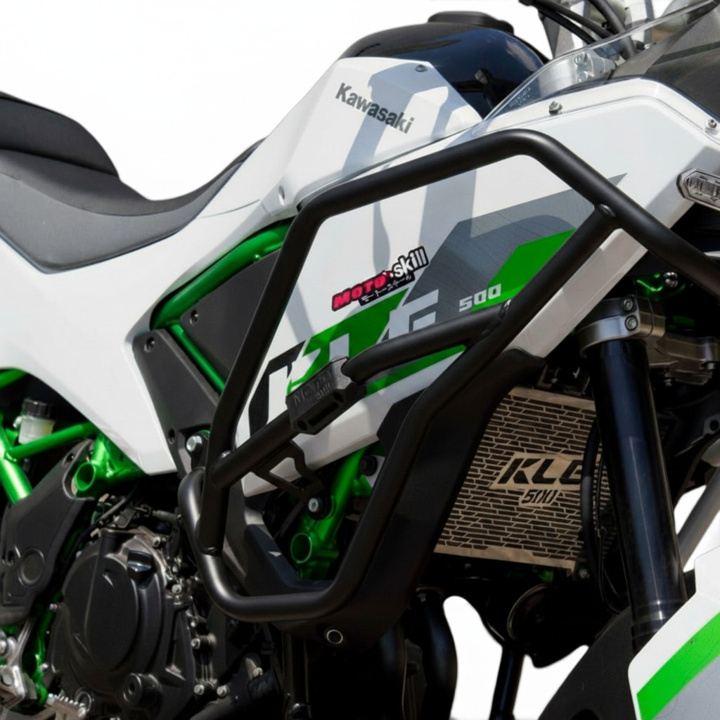 ฺBlack Crash Bar Engine Guard Protection Frame For Kawasaki KLE500 2026+