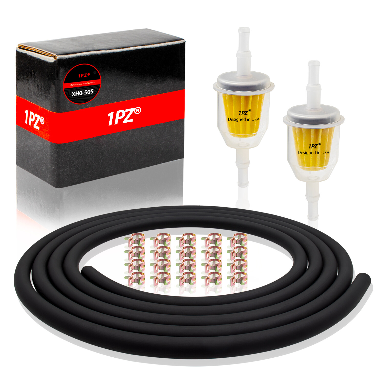 Universal Motorcycle Fuel / Oil / Gas Line 10 Feet 1/4″ 6mm ID Clamp Fuel Filter