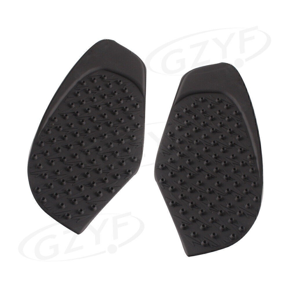 2x Tank Traction Side Pad Gas Knee Grip Decal Black Fit Yamaha YZF R6 2008-2015