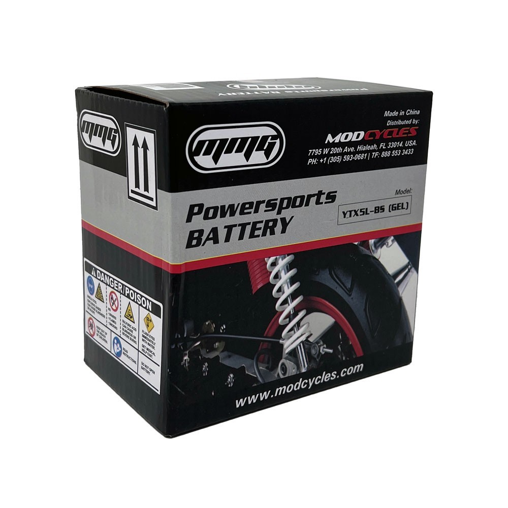 MMG YTX5L-BS GEL CELL Battery Factory Sealed Activated 12V 4Ah Motorcycle