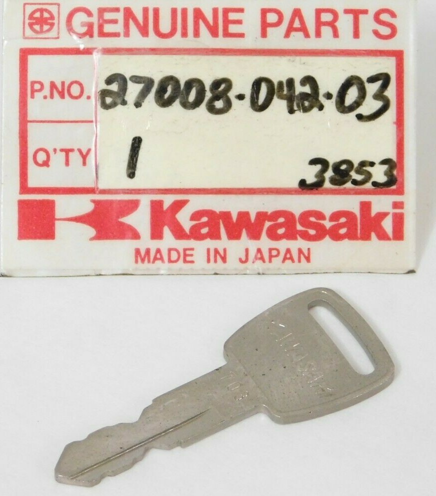 1 NOS Genuine KAWASAKI S2 H1B H2 Factory Pre-Cut # 703 KEY OEM 27008-042-03 NEW