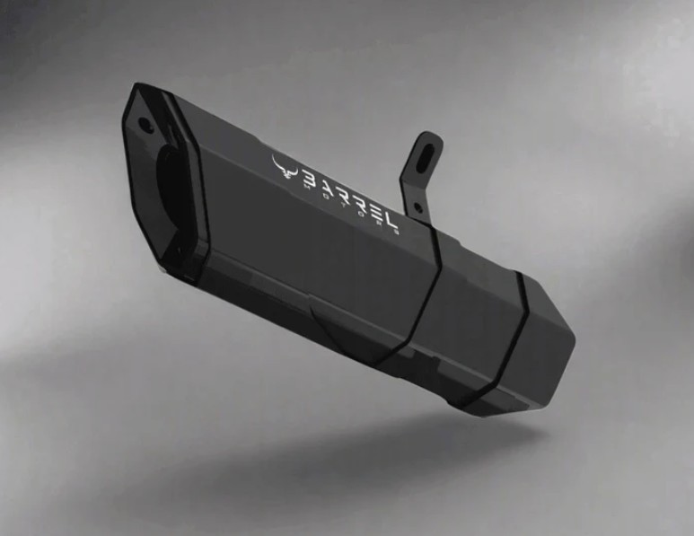BARREL ROGUE 2.0 EXHAUST WITH LINK PIPE BLACK FOR ROYAL ENFIELD HIMALAYAN 450