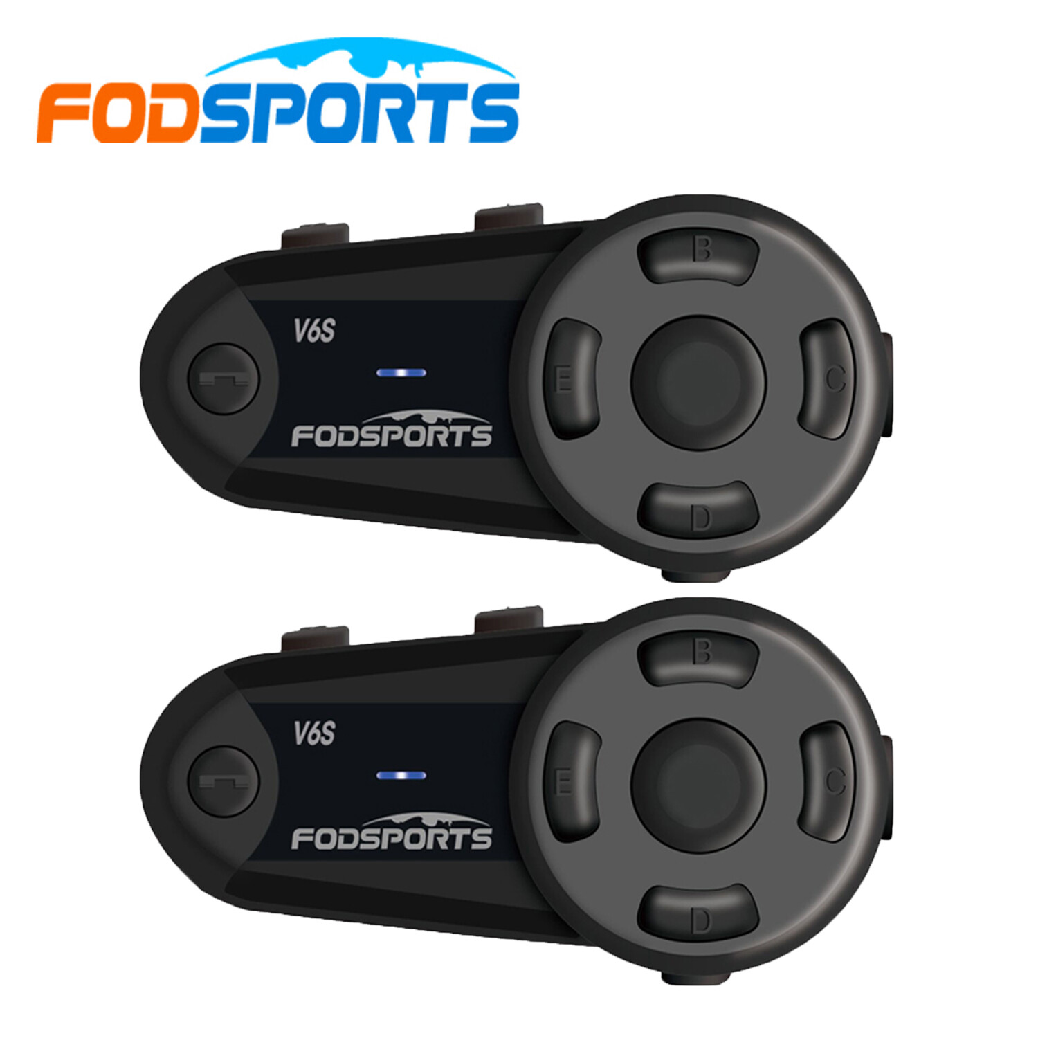 2x V6S Motorcycle Helmet Intercom Motorbike Bluetooth Headset 1000M 2-way & FM