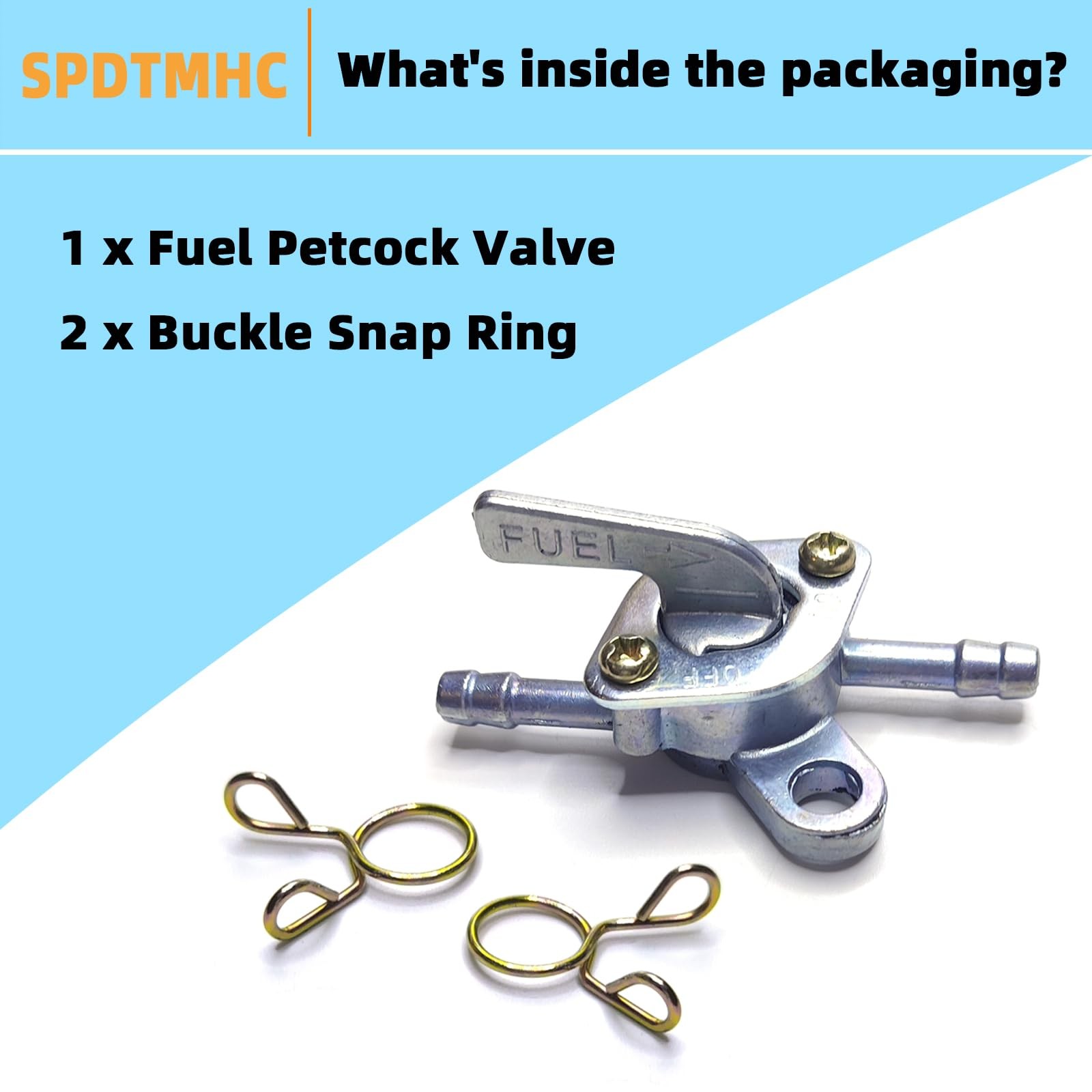 Fuel Gas Line Shut Off Valve Petcock On-Off Switch 3/16″ Fits for Mini Dirt…