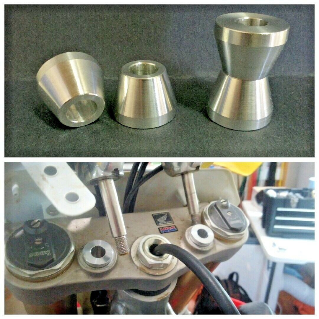 KDX200 – Solid Handlebar Mounts – Bar Cones – Billet Aluminum – Mount Fork KDX
