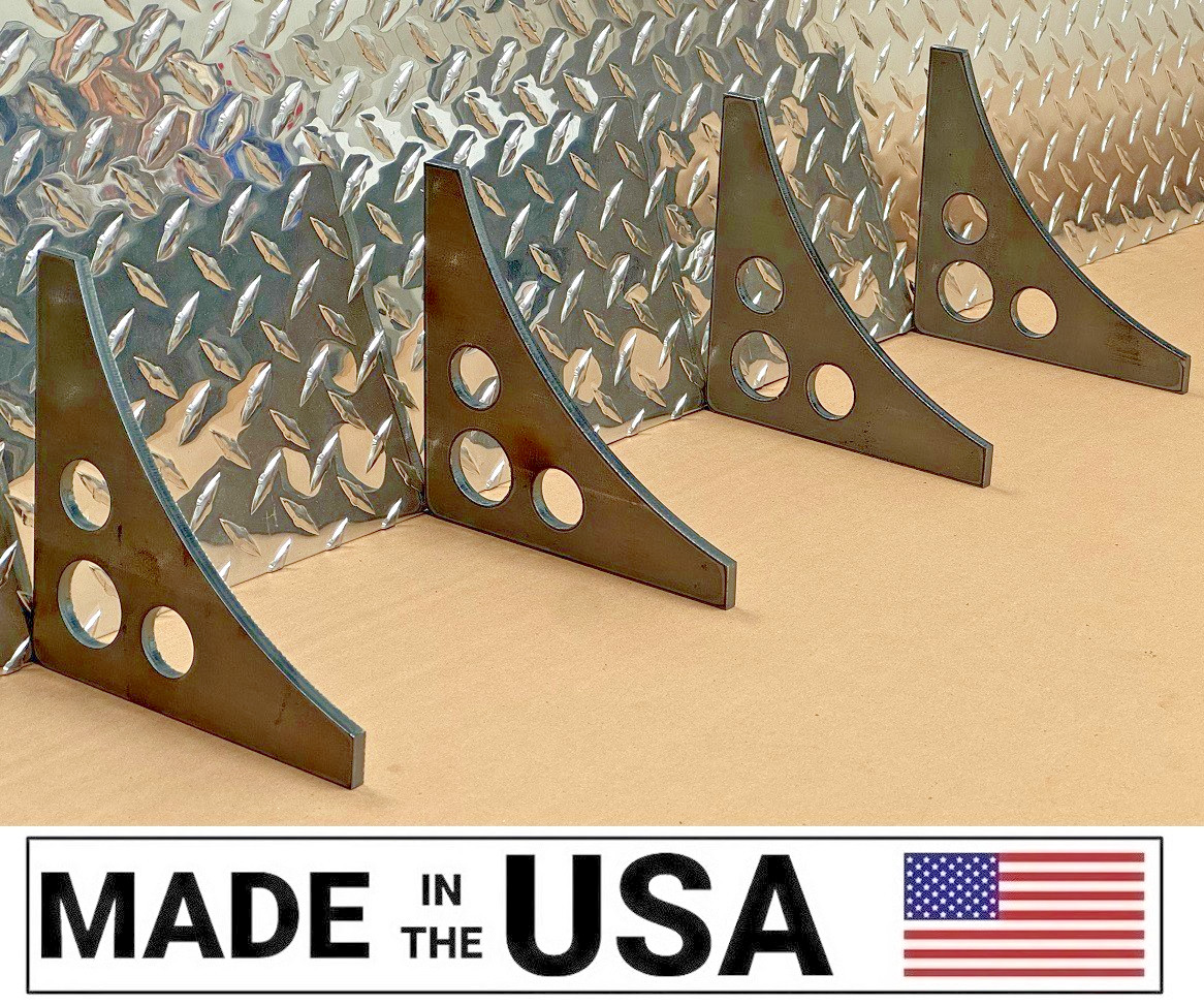 [SR] Steel 6″ x 1/4″ Universal Weld-on HOLES Gusset DIY Metal Fabrication Qty 4