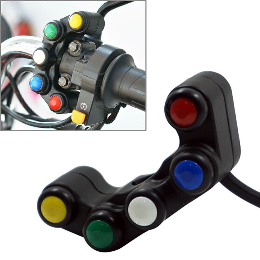 7/8″ 22mm Handlebar Switch 5 button Array Motorcycle Switches Universal