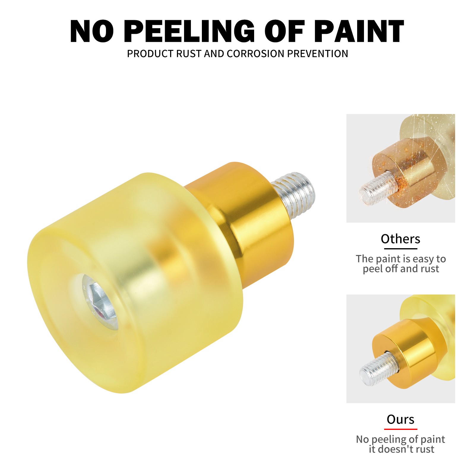 Yellow Crash Bar Guard End Ball Protective Sliders Engine Guard M12 For Harley
