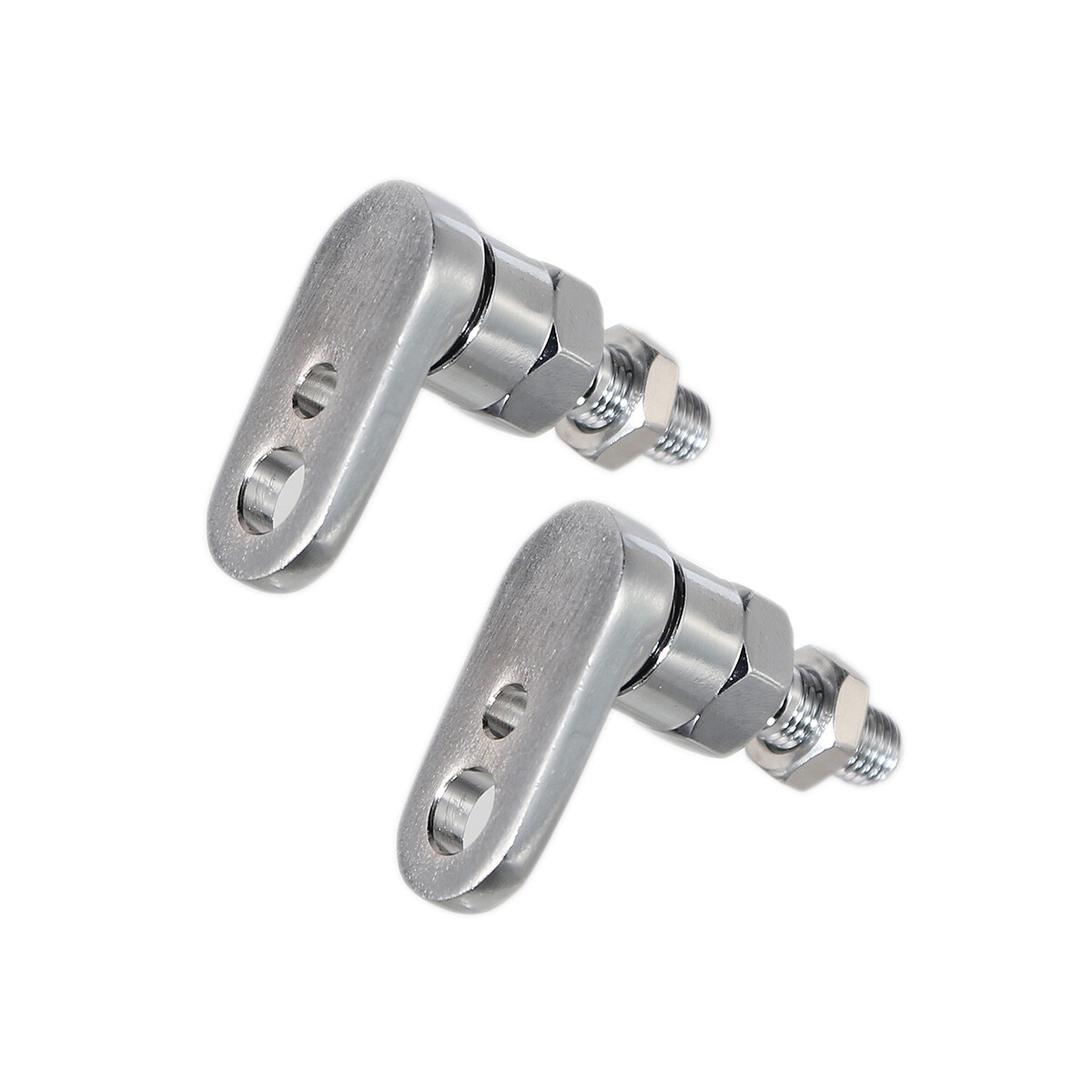 Chrome Turn Signal With Relocation Bracket Swivel Kit For Harley Fatboy Softail