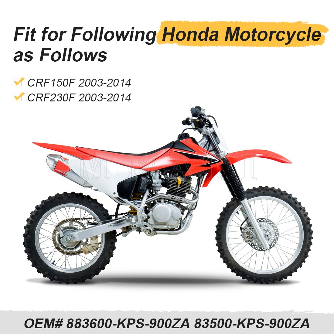 Pair Side Cover Number Plate For Honda CRF150F CRF230F 2003-2014 Left and Right