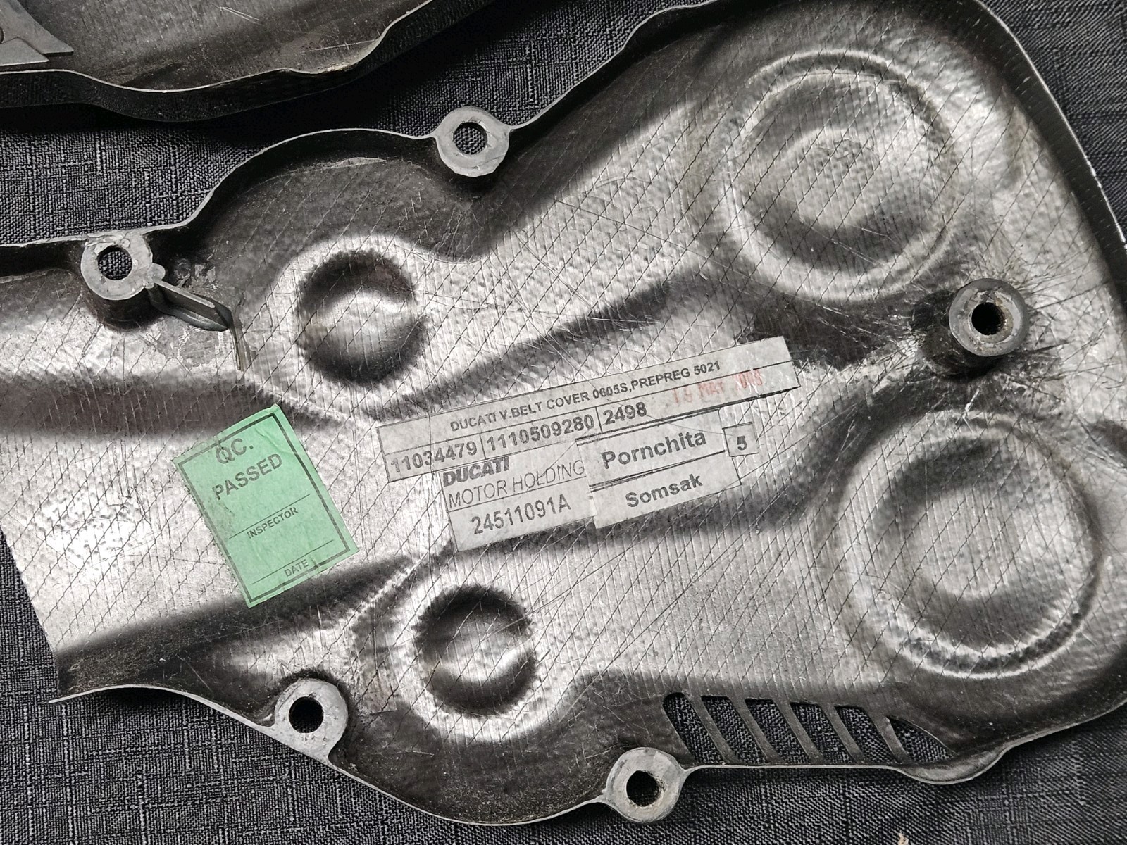 Genuine Ducati Performance Carbon Fiber Belt Covers 821 1200 848 Streetfighter