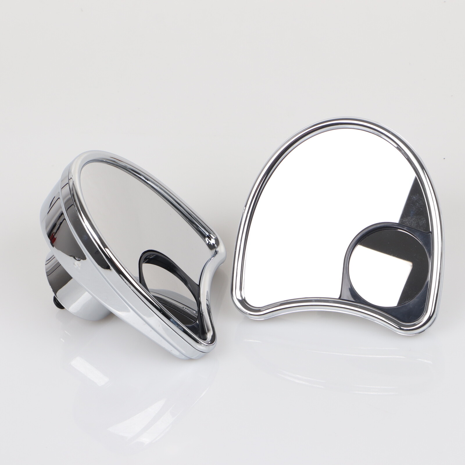 Chrome Fairing Mount Mirrors W/ Blind Spot Mirror For Harley Street Glide 96-13