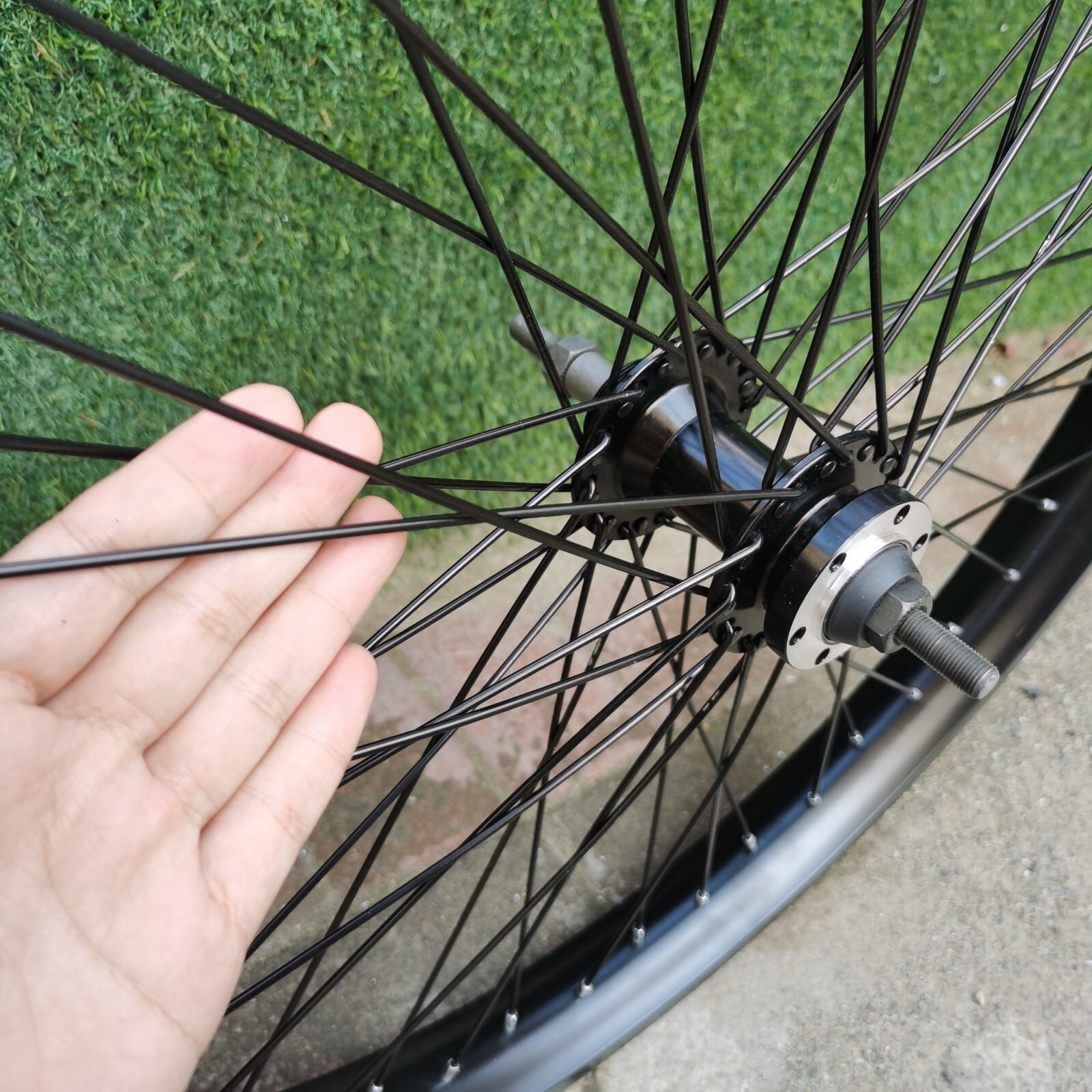 CDHPOWER 26 inch Rear Bike Wheel 48x12G Heavy Duty Spoke Wheel Bicycle Rear Rim