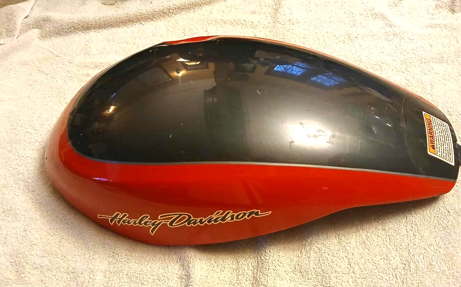 Harley Davidson Gas Fuel Tank Cover 25″ x 13 1/2″ See pictures. 1 Dent