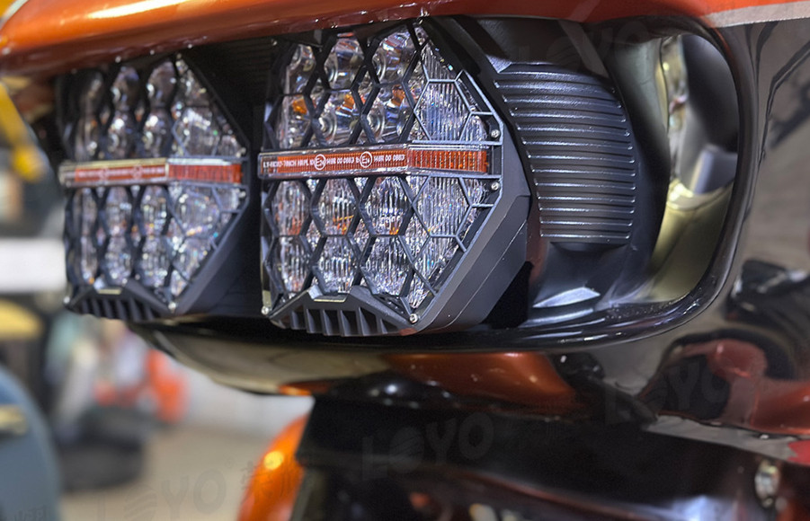 LED Dual Headlight Amber DRL,white Hi/Low beam For Harley Road Glide 2015-2023
