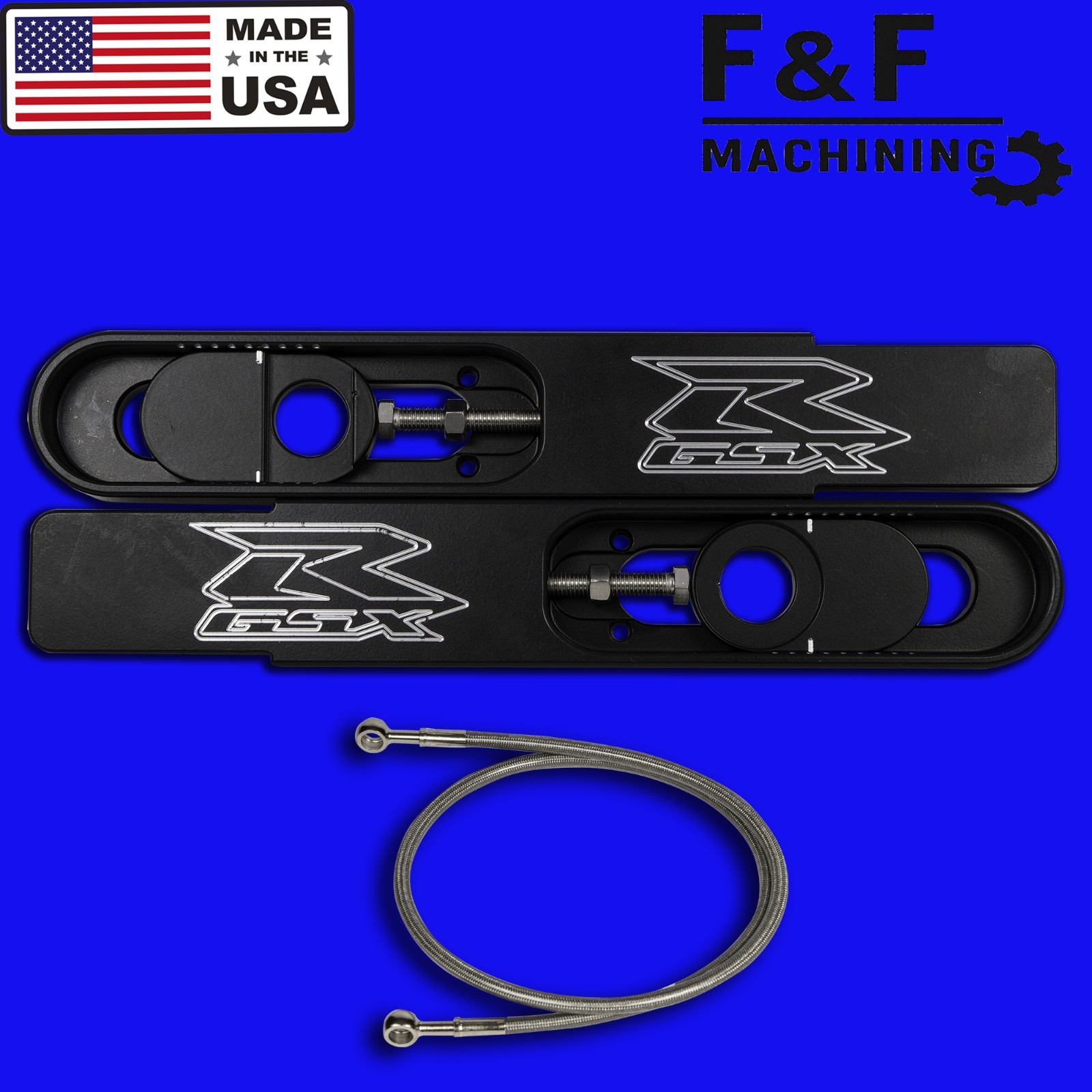 2025 GSXR 1000 12 inch swingarm extensions & Brake Line “Made In The USA”