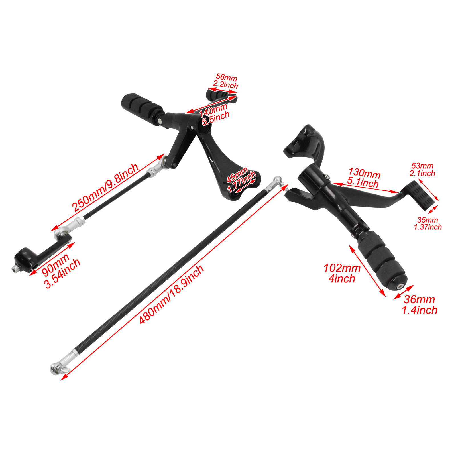 Forward Controls Foot Pegs Levers Linkages For Harley 04-13 Sportster 883 1200