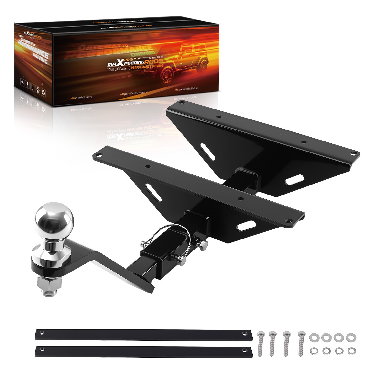 Powder Coated Steel Receiver Hitch for 2011-Present Harley Davidson Trikes