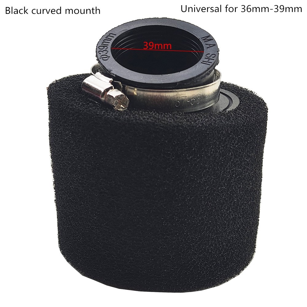 Sponge Bend 38mm/1.50In Air Intake Filter Cleaner For 36-39mm Carburetor Filters