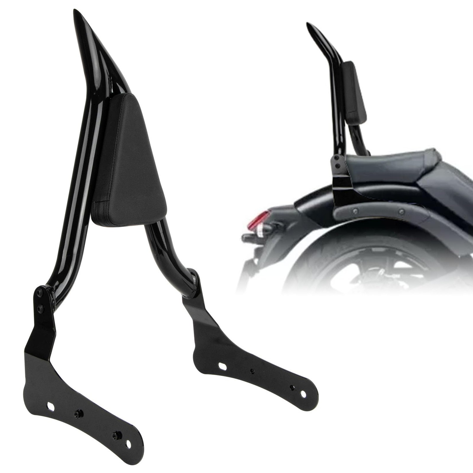 25in Detachable Passenger Backrest Sissy Bar Vulcan S 650 2015-2024