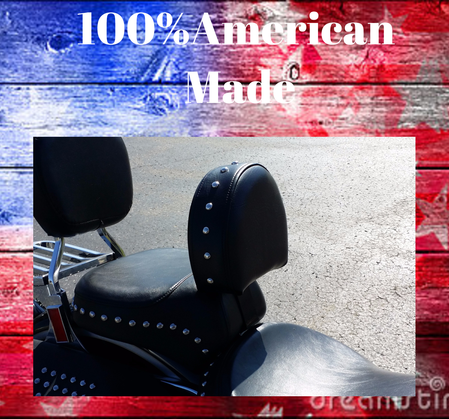 AMERICAN MADE Harley 07-17 Heritage Softail/Fatboy Driver Backrest EZ ON/OFF