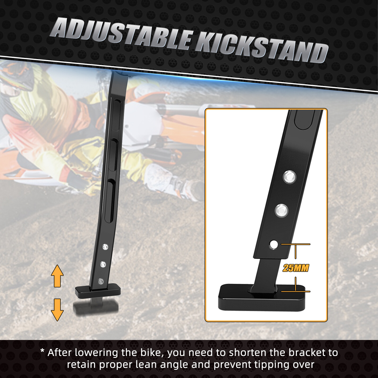 Adjustable Side Stand Kickstand For GasGas MC 125 250F 450F 2021-2024 350F 22-24