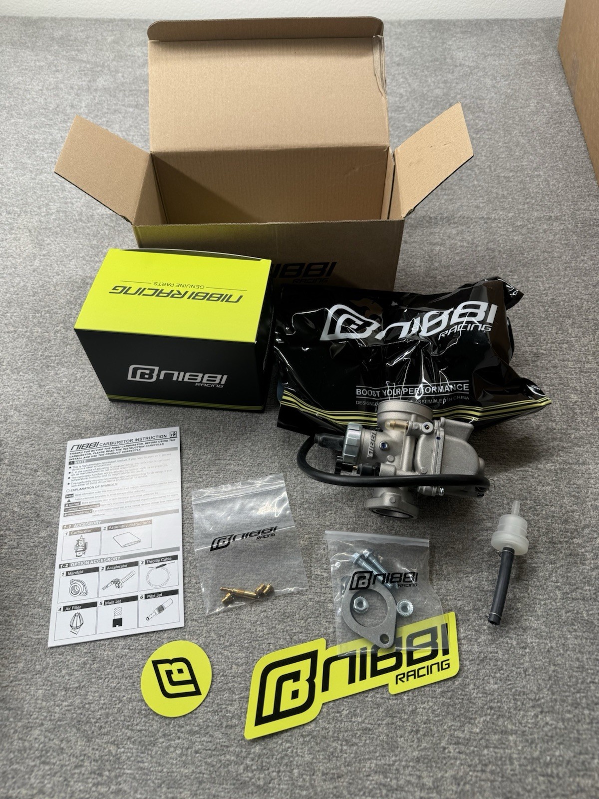 NIBBI 19mm Carburetor For Kayo Fox 70 Bull Predator 125 125cc 70cc 90cc ATV Quad