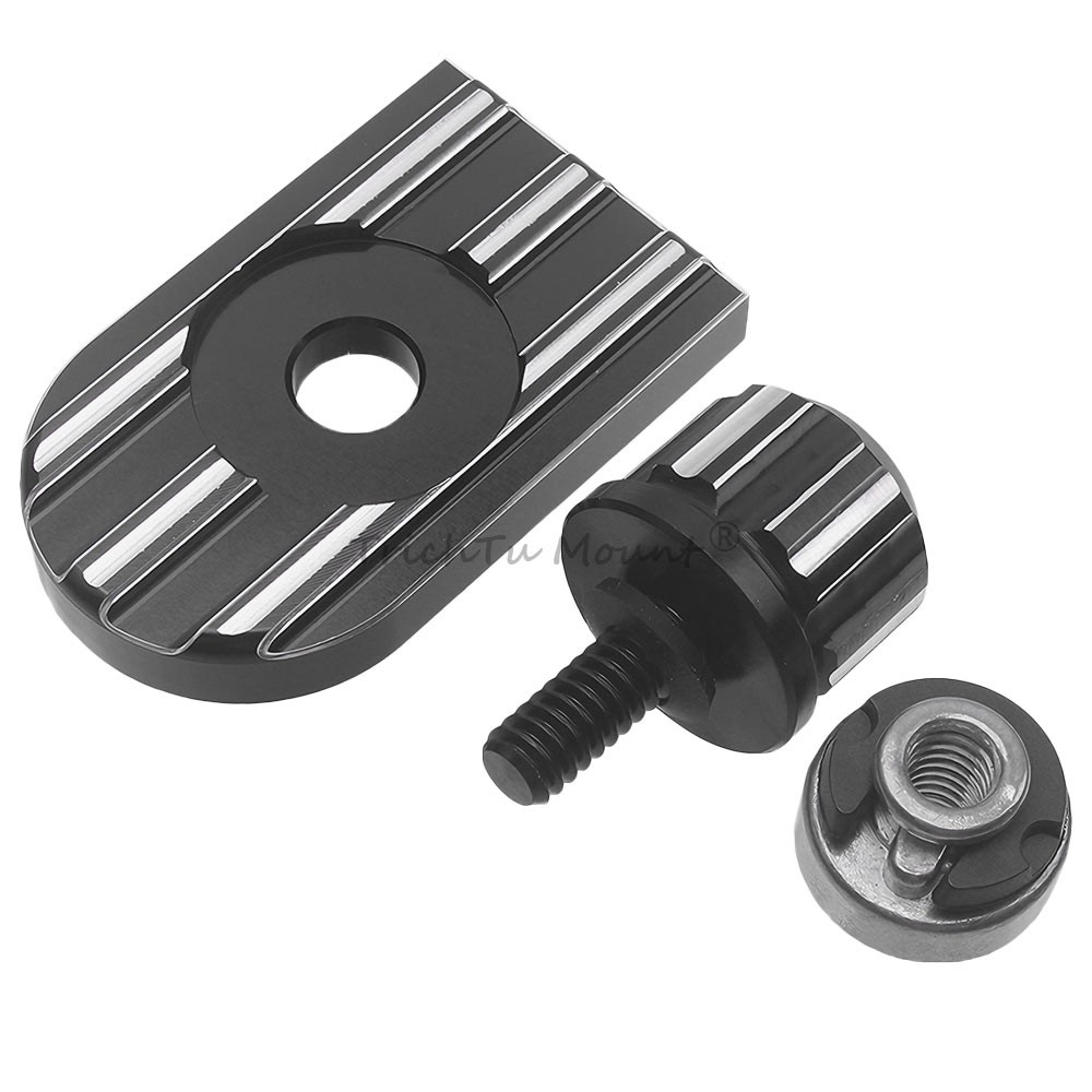 Black Rear Seat Bolt Screw Nut Tab Kit for Harley Dyna Softail XL Touring CVO US